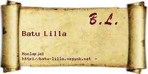 Batu Lilla névjegykártya